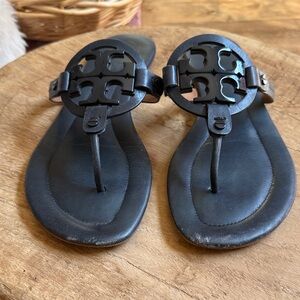 Tory Burch Navy Leather Sandals